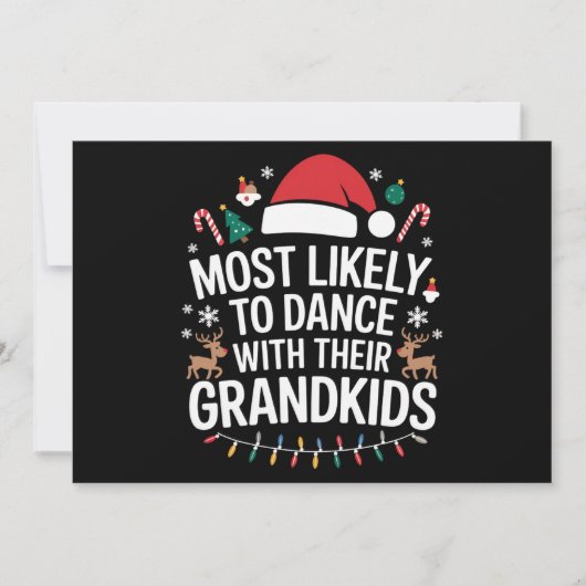 Hoogstwaarschijnlijk te dansen met hun kleinkinder feestdagenkaart (Voorkant)