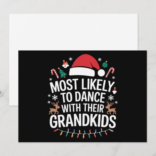 Hoogstwaarschijnlijk te dansen met hun kleinkinder feestdagenkaart (Voorkant / Achterkant)