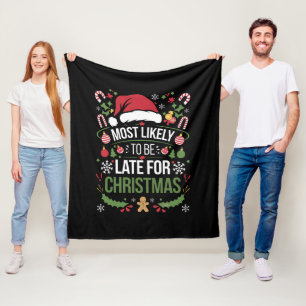 Hoogstwaarschijnlijk te laat met Kerstmis - Grappi Fleece Deken