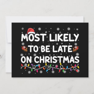 Hoogstwaarschijnlijk te laat met kerstpyjama kaart