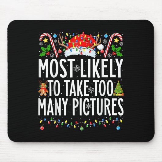 Hoogstwaarschijnlijk te veel Afbeeldingen Xmas-fam Muismat (Voorkant)