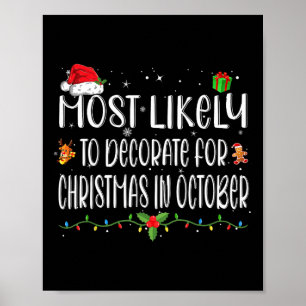Hoogstwaarschijnlijk te versieren voor Kerstmis in Poster