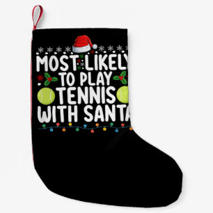 Hoogstwaarschijnlijk tennis met de kerstman te spe kleine kerstsok