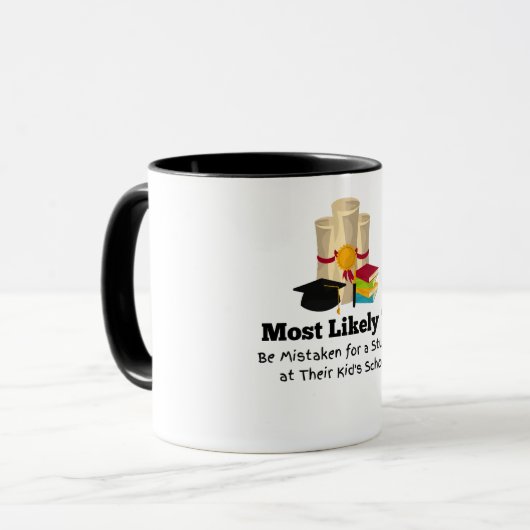 Hoogstwaarschijnlijk verkeerd Afstuderen Gift Mok (Voorkant links)