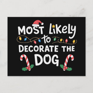 Hoogstwaarschijnlijk versiert de hond Kerstmis Xma Feestdagenkaart