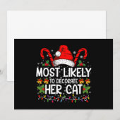 Hoogstwaarschijnlijk versiert ze haar kat Familie- Kaart (Voorkant / Achterkant)