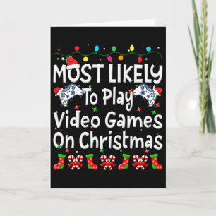 Hoogstwaarschijnlijk videogame spelen op kerstfami kaart