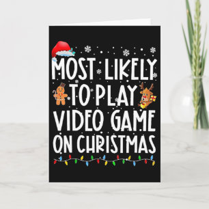 Hoogstwaarschijnlijk videogames spelen met Kerstmi Kaart
