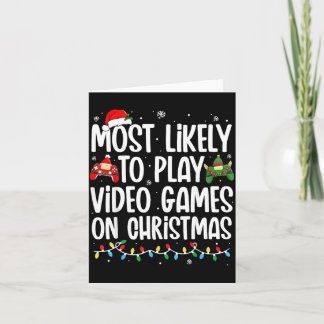 Hoogstwaarschijnlijk videogames spelen met Kerstmi Kaart