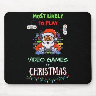 Hoogstwaarschijnlijk videogames spelen met Kerstmi Muismat