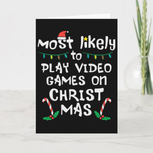 Hoogstwaarschijnlijk Videospel Kerstmis Kerst Fami Kaart