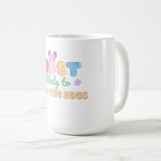 Hoogstwaarschijnlijk vind je de Eggs Mok - Funny E (Voorkant rechts)