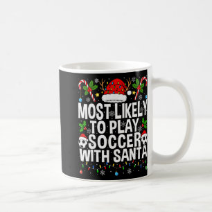 Hoogstwaarschijnlijk voetbal spelen met de Kerstma Koffiemok