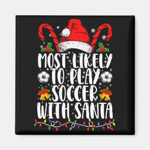Hoogstwaarschijnlijk voetbal spelen met Kerstmis f Magneet
