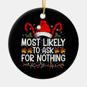 Hoogstwaarschijnlijk vraagt niets voor kerst match keramisch ornament