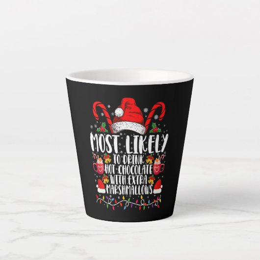 Hoogstwaarschijnlijk warme chocolademarshmallows d latte mok (Voorkant)