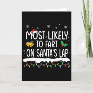 Hoogstwaarschijnlijk Werd Santa's Schoot Pret Fami Kaart