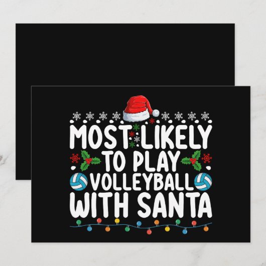 Hoogstwaarschijnlijk zal volleyball spelen met Ker Kaart (Voorkant / Achterkant)