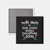 Hoogstwaarschijnlijk Zingen Elke Kerst Liedje Kers Magneet (Voorkant / Achterkant)