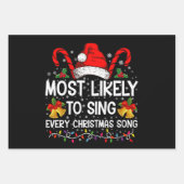 Hoogstwaarschijnlijk zingen elke kerstlied Kerstmi Inpakpapier Vel (Voorkant)