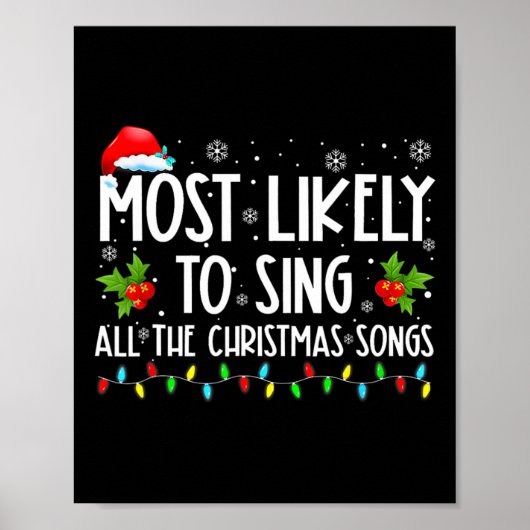 Hoogstwaarschijnlijk zingt het alle kerstliedjes f poster (Voorkant)