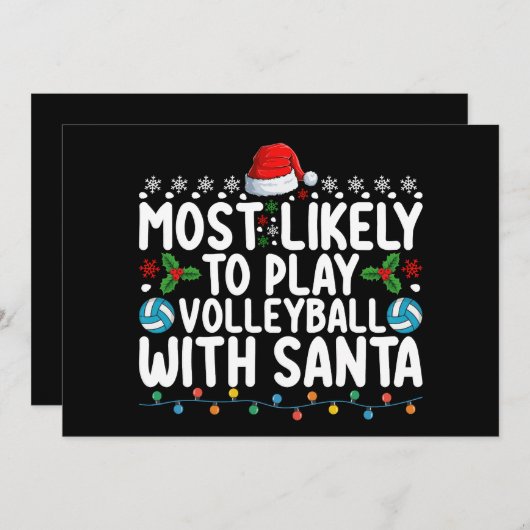 Hoogstwaarschijnlijk zult u volleybal spelen met K Kaart (Voorkant / Achterkant)