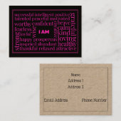 Hoogte: 8,9 x 6,4 cm Visitekaartje (Voorkant / Achterkant)