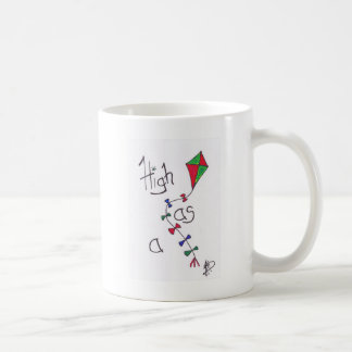 Hoogte als vlieger koffiemok