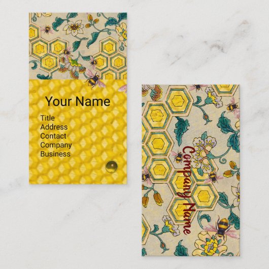 HOOGTE, BEECOMBS, SPRINGSTROOM VISITEKAARTJE (Voorkant / Achterkant)