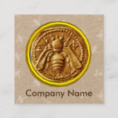 HOOGTE, BEEKEEPEN, BEEKEEPER Kraft Paper Vierkante Visitekaartje (Achterkant)