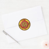 HOOGTE/BEEKEEPER RODE WAXSEAL RONDE STICKER (Envelop)