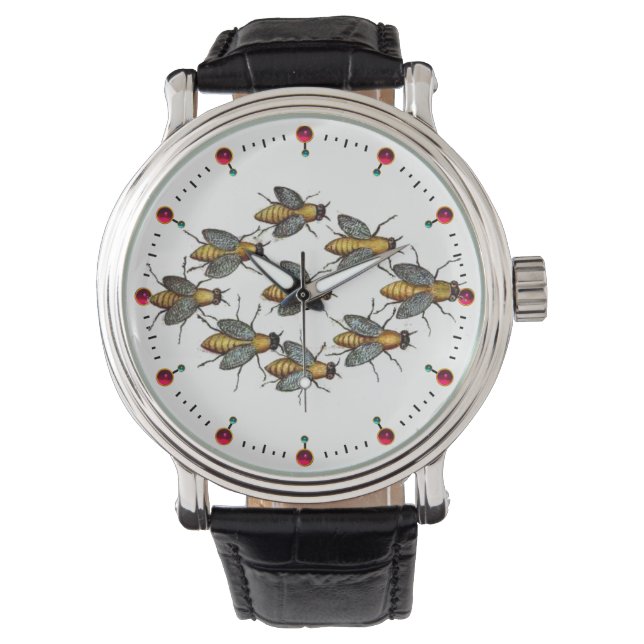 HOOGTE/BEEKEEPER Wit Horloge (Voorkant)