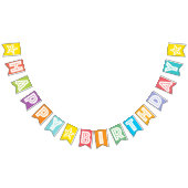 HOOGTE BIRTHDAG = WITTEKST OP MULTICOLOR BKGD VLAGGETJES (Alle)