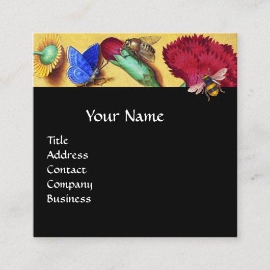 HOOGTE, BOTERFLY, SPRINGSTROOM VIERKANTE VISITEKAARTJE (Voorkant)