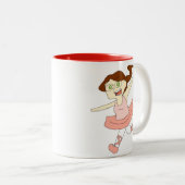 Hoogte dansen tweekleurige koffiemok (Voorkant rechts)