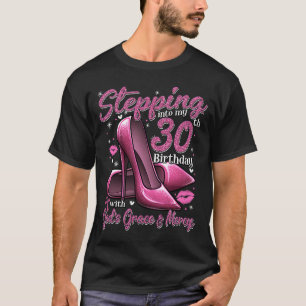 Hoogte die in mijn 30e verjaardag 30 en F steekt T-shirt
