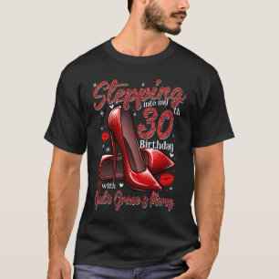 Hoogte die in mijn 30e verjaardag 30 en F steekt T-shirt