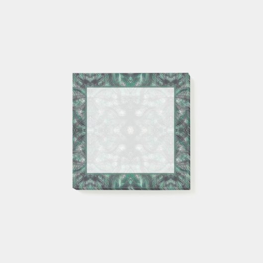 Hoogte Donkergroene Abstracte Aquarel Kunst Post-it® Notes (Voorkant)