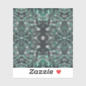 Hoogte Donkergroene Abstracte Aquarel Kunst Sticker (Vel)
