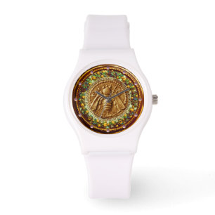 HOOGTE/GEEL GROENE FLORENTINE-VLOEISTONIJN HORLOGE
