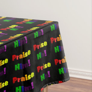 Hoogte hem (regenboogkleuren) tafelkleed