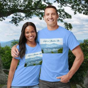 Hoogte op bergen Air Blue Ridge Mountains NC T-shirt