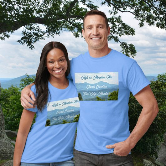 Hoogte op bergen Air Blue Ridge Mountains NC T-shirt