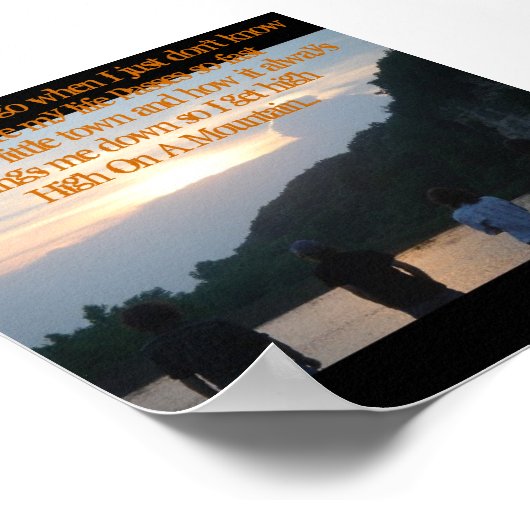 Hoogte op het Poster van de bergen (Hoek)