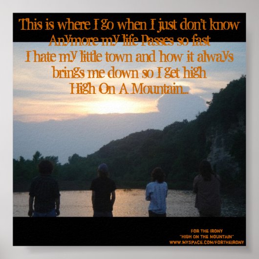 Hoogte op het Poster van de bergen (Voorkant)