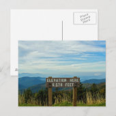 Hoogte op Mount Mitchell Briefkaart (Voorkant / Achterkant)