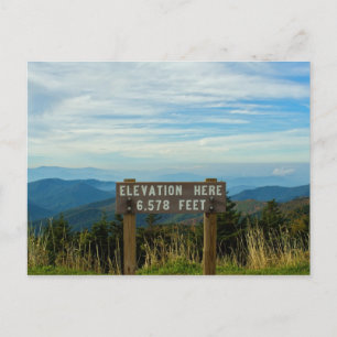Hoogte op Mount Mitchell Briefkaart