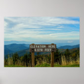 Hoogte op Mount Mitchell Poster (Voorkant)