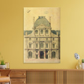 Hoogte van de Pavillon de l'Horloge Canvas Afdruk (Insitu (Woonkamer))