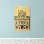 Hoogte van de Pavillon de l'Horloge Canvas Afdruk (Insitu (Houten vloer))